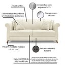 Ver imagem 4 de Sofá 2 Lugares 180cm Linho Arras Branco Natural