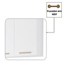 Ver imagem 3 de Armario Aereo Clarice 160cm 4 Portas MDF Branco Milani Movelaria
