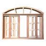 Janela de Madeira Vitro de Correr Quadriculado em Arco Padrão Cedro Bat.14 Cm-1.40(l)x1.20(a) - 4