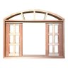 Janela de Madeira Vitro de Correr Quadriculado em Arco Padrão Cedro Bat.14 Cm-1.40(l)x1.20(a) - 3