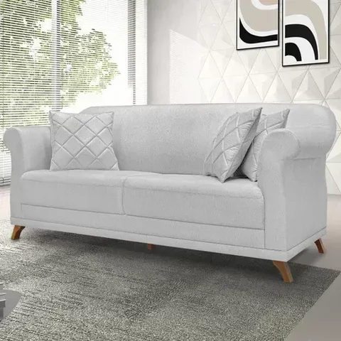 Sofá 2 Lugares 180cm Linho Arras Cinza Grigio