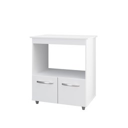 Balcão Angela Multiuso P/ Forno e Microondas Compacto Branco - 1
