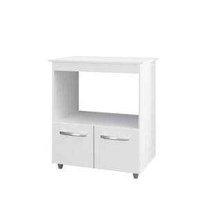 Balcão Angela Multiuso P/ Forno e Microondas Compacto Branco