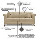 Ver imagem 4 de Sofá 3 Lugares 200cm Linho Arras Dourado