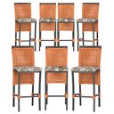 Ver imagem 1 de 7 Banquetas em Alumínio Roma Preta Corda Náutica Tecido 6
