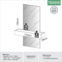 Ver imagem 4 de Aparador Versalhes 100% Mdf com Espelho 1 Gaveta Freijó/off White - Panorama Móveis