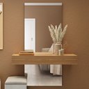 Ver imagem 1 de Aparador Versalhes 100% Mdf com Espelho 1 Gaveta Freijó/off White - Panorama Móveis