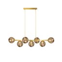 Ver imagem 1 de Pendente Jabuticaba 1,20m Dourado 7 Globos com Led G9
