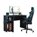 Ver imagem 2 de Mesa Gamer com Suporte para Fone - Moveis Leartam