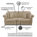 Ver imagem 4 de Sofá 2 Lugares 160cm Suede Arras Bege