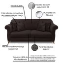 Ver imagem 4 de Sofá 2 Lugares 160cm Suede Arras Preto Café