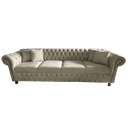 Ver imagem 2 de Sofá Chesterfield Victório Veludo Nude 2,60cm