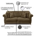 Ver imagem 4 de Sofá 3 Lugares 200cm Suede Arras Marrom Caramelo