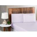 Ver imagem 1 de Jogo de Lençol Casal 3 Peças 100 % Algodão Percal 200 Fios com Acabamento em Ponto Palito Lilas