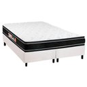Ver imagem 1 de Cama Box King: Colchão Espuma D33 Castor Black e White Double Face + Base CRC Courano White(