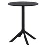 Mesa de Jantar Redonda Área Externa Drops Rivatti 60 Cm (largura) Polipropileno Preto 75 Cm (altura - 1
