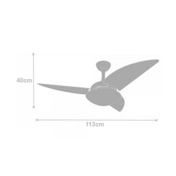 Ventilador Teto Ventax Uno Luxuoso 3 Pás 110v Branco - 2