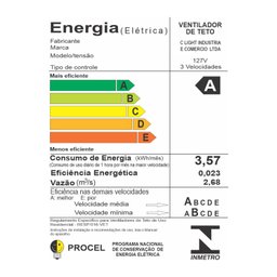 Ventilador Teto Ventax Uno Luxuoso 3 Pás 110v Branco - 3