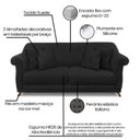 Ver imagem 4 de Sofá 3 Lugares 200cm Suede Arras Preto