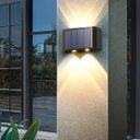Ver imagem 4 de Arandela Solar Led 4 Fachos 3000k Preto Ip65 Resistente À Chuva para Iluminação Externa Moderna
