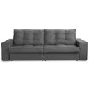 Ver imagem 3 de Sofá Retrátil e Reclinável 2 Lugares 1,50m com Molas Melissa Suede Cinza Rover & Beato