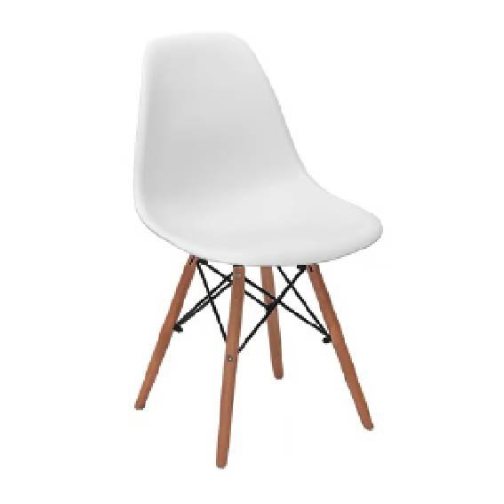 Cadeira de Jantar Charles Eames Eiffel Branco 1 Cadeira - 1