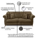 Ver imagem 4 de Sofá 3 Lugares 220cm Suede Arras Marrom Caramelo
