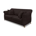 Ver imagem 2 de Sofá 3 Lugares 220cm Suede Arras Preto Café