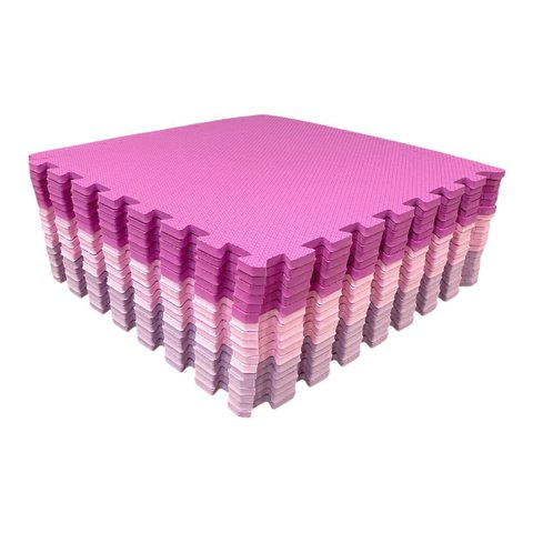 Kit 10 Tatame Eva Linha Premium 50x50x1cm 10mm Tons de Menina