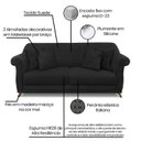 Ver imagem 4 de Sofá 3 Lugares 220cm Suede Arras Preto