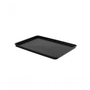 Bandeja Slim Preto Casual Coza 34,6 X 24,5 X 1,5 Cm Preto Coza
