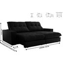 Ver imagem 3 de Sofa Ret. Dublin 1,80m Mola Ensacada 02 Lugares Mola Ensacada Txr