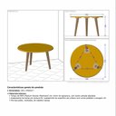 Ver imagem 4 de Mesa de Centro Redonda Retrô Decor