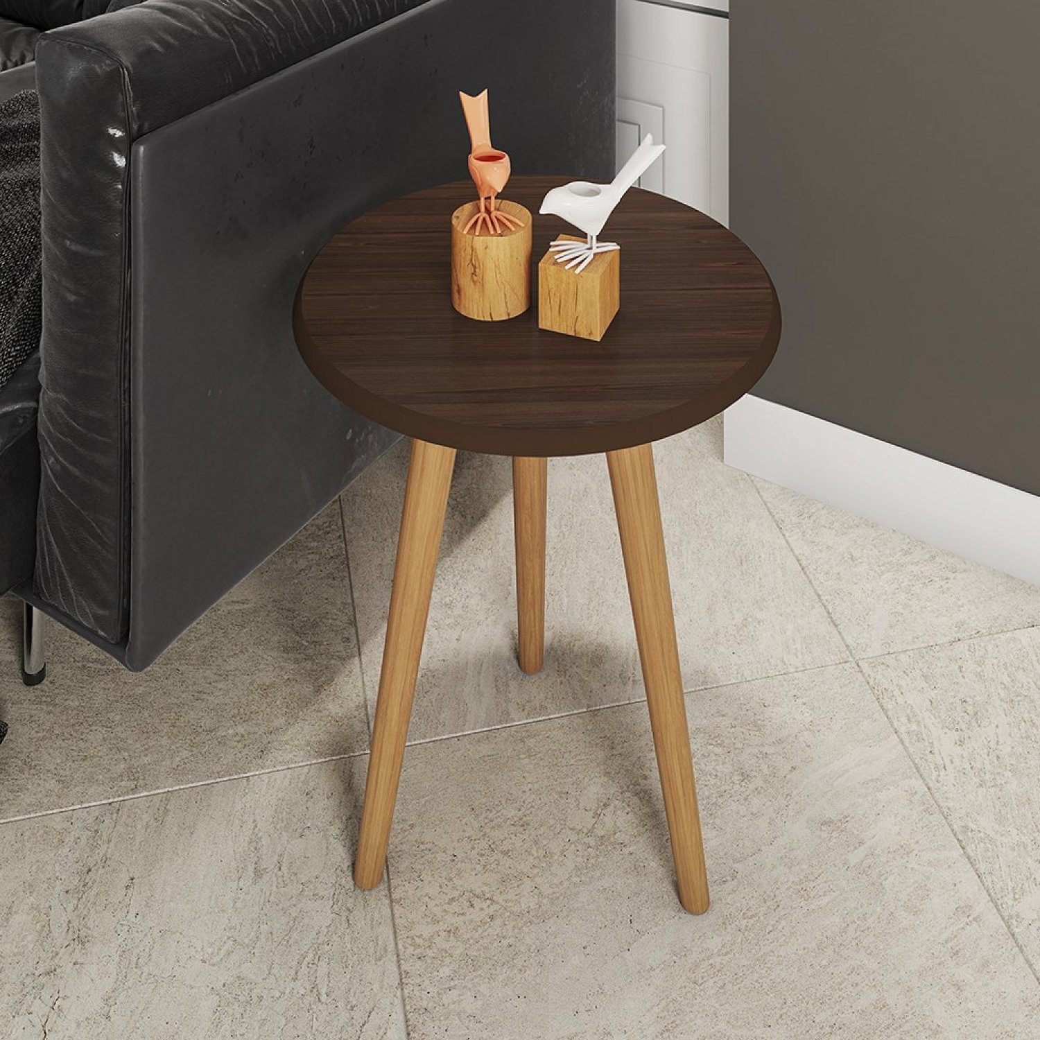 Mesa Lateral Retrô 48cm Decor Móveis Bechara - 2