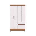 Ver imagem 2 de Guarda-roupa Ideal Plus 4 Portas 2 Gavetas Branco/camarim - Vila Rica