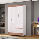 Ver imagem 1 de Guarda-roupa Ideal Plus 4 Portas 2 Gavetas Branco/camarim - Vila Rica