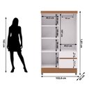 Ver imagem 4 de Guarda-roupa Ideal Plus 4 Portas 2 Gavetas Branco/camarim - Vila Rica