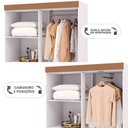 Ver imagem 5 de Guarda-roupa Ideal Plus 4 Portas 2 Gavetas Branco/camarim - Vila Rica