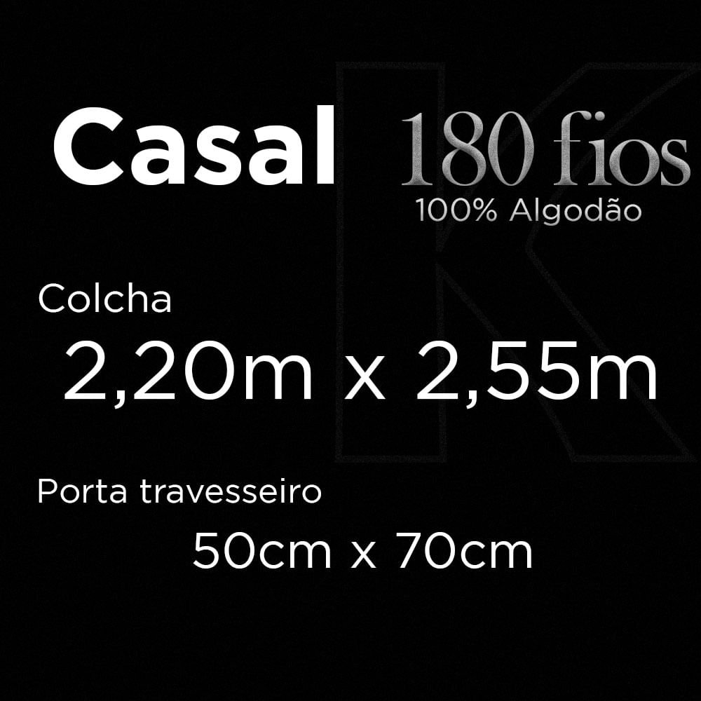 Colcha Casal Karsten 180 Fios Universo 3 Peças - 4