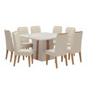 Ver imagem 2 de Conjunto Sala de Jantar Mesa Bela com 8 Cadeiras Iza