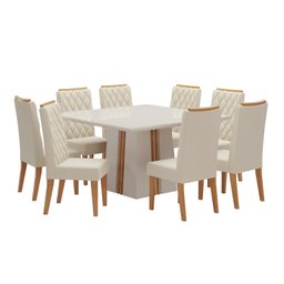 Conjunto Sala de Jantar Mesa Bela com 8 Cadeiras Iza  - 2