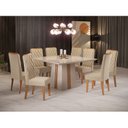 Ver imagem 1 de Conjunto Sala de Jantar Mesa Bela com 8 Cadeiras Iza