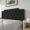Ver imagem 5 de Cabeceira Painel Estofada 160 Capitonê Box Queen Suspensa Fixação na Parede Capela:preto