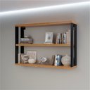 Ver imagem 1 de Nicho Retangular 100% Mdf Industrial F26 Freijó/preto - Dalla Costa