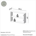 Ver imagem 4 de Nicho Retangular 100% Mdf Industrial F26 Freijó/preto - Dalla Costa