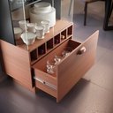 Ver imagem 3 de Cristaleira Aura Hb Móveis 2 Portas de Vidro 1 Gaveta Nature e Preto