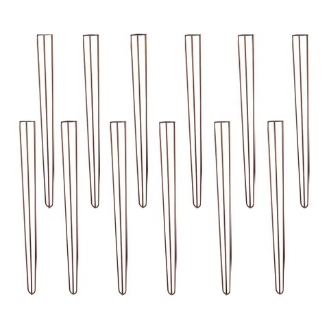 Kit 12 Pés de Metal 90 CM Hairpin Legs Aparador e Mesa de Canto Bronze