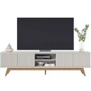 Ver imagem 1 de Rack Bancada para TV até 75" 4 Portas Bastião Off White Matte