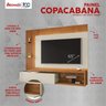 Painel para TV Até 65 Polegadas Prateleiras de Vidro e Fita LED Copacabana Bechara Pintura Ripada 3D - 5