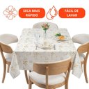 Ver imagem 4 de Toalha de Mesa Quadrada Lepper Super Prática 150x150cm Algodão Floral Campina
